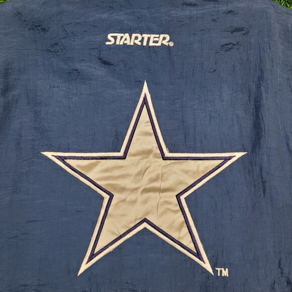 Vintage Dallas Cowboys Anorak Hooded Jacket Medium 24x26 Baggy Oversized 90s - Picture 12 of 16